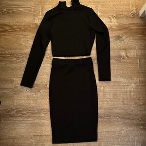 Lulus Black Women's Skirt Set